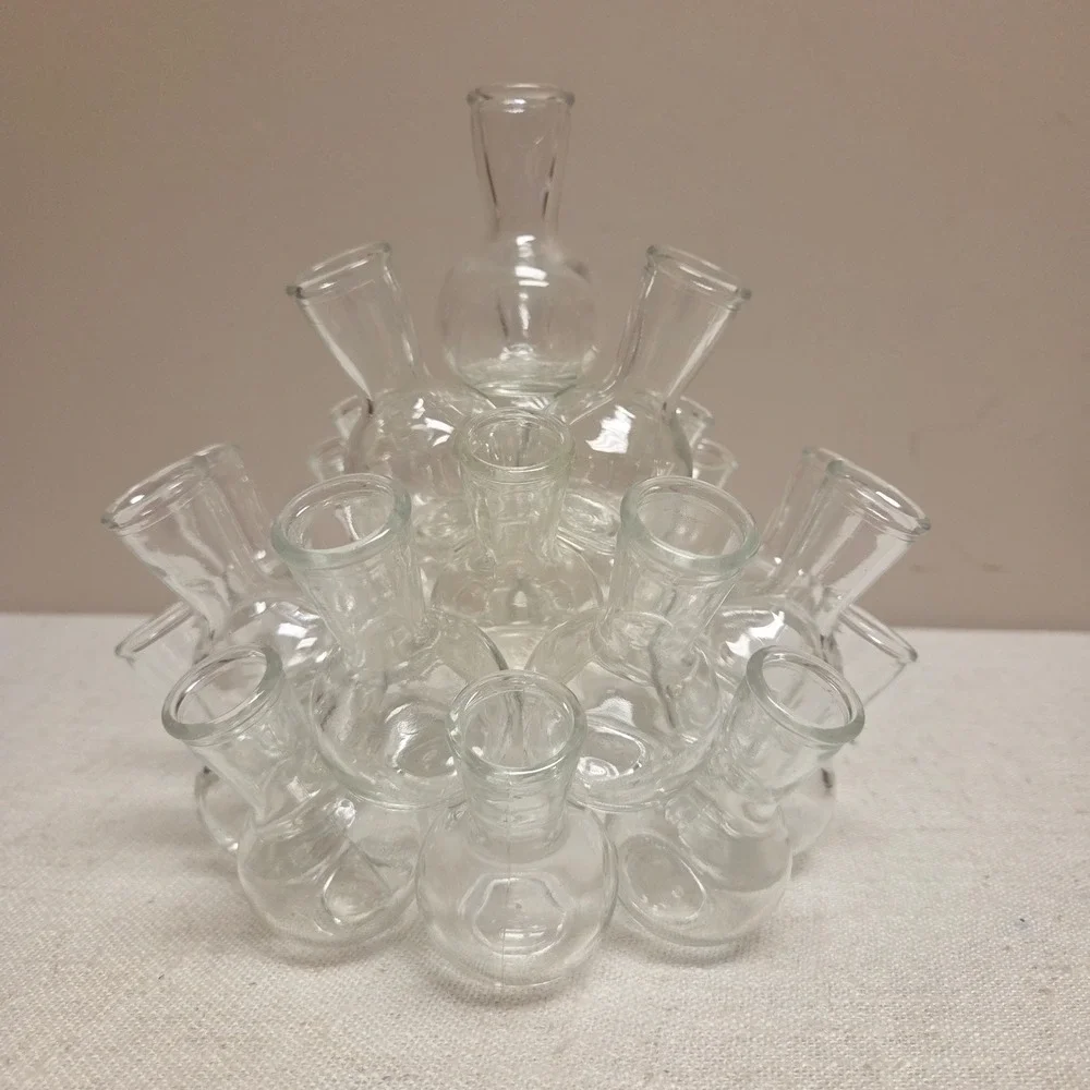 Clear Glass Multi Bud Vase Cluster Floral Centerpiece Propagation Station